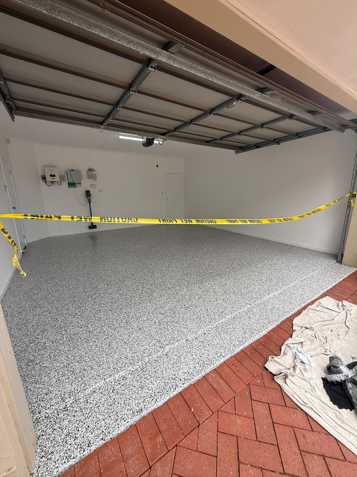 Standard double garage floor — after epoxy coating